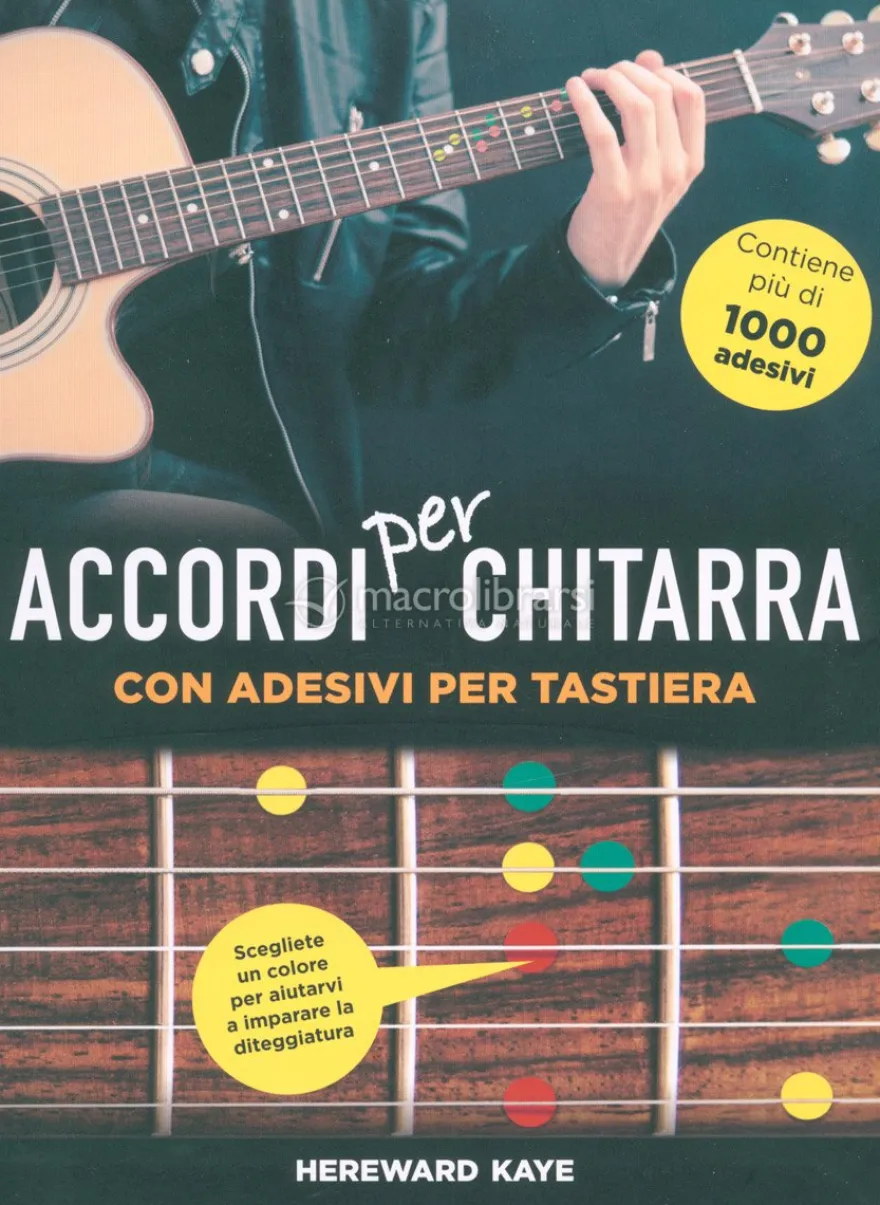 Accordi per Chitarra - Con Adesivi per Tastiera