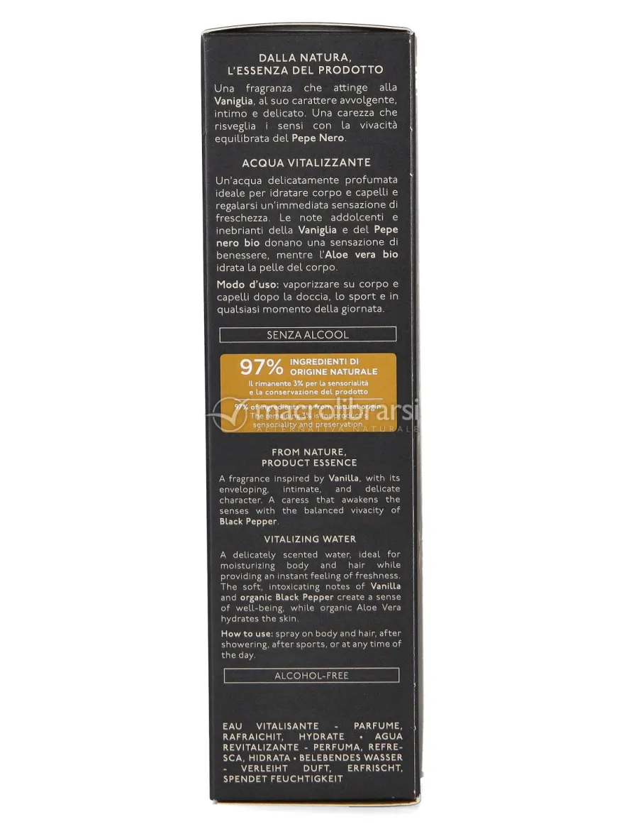 Acqua Vitalizzante Vaniglia Nera