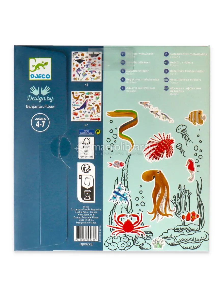 Adesivi Djeco Metallici - Oceano