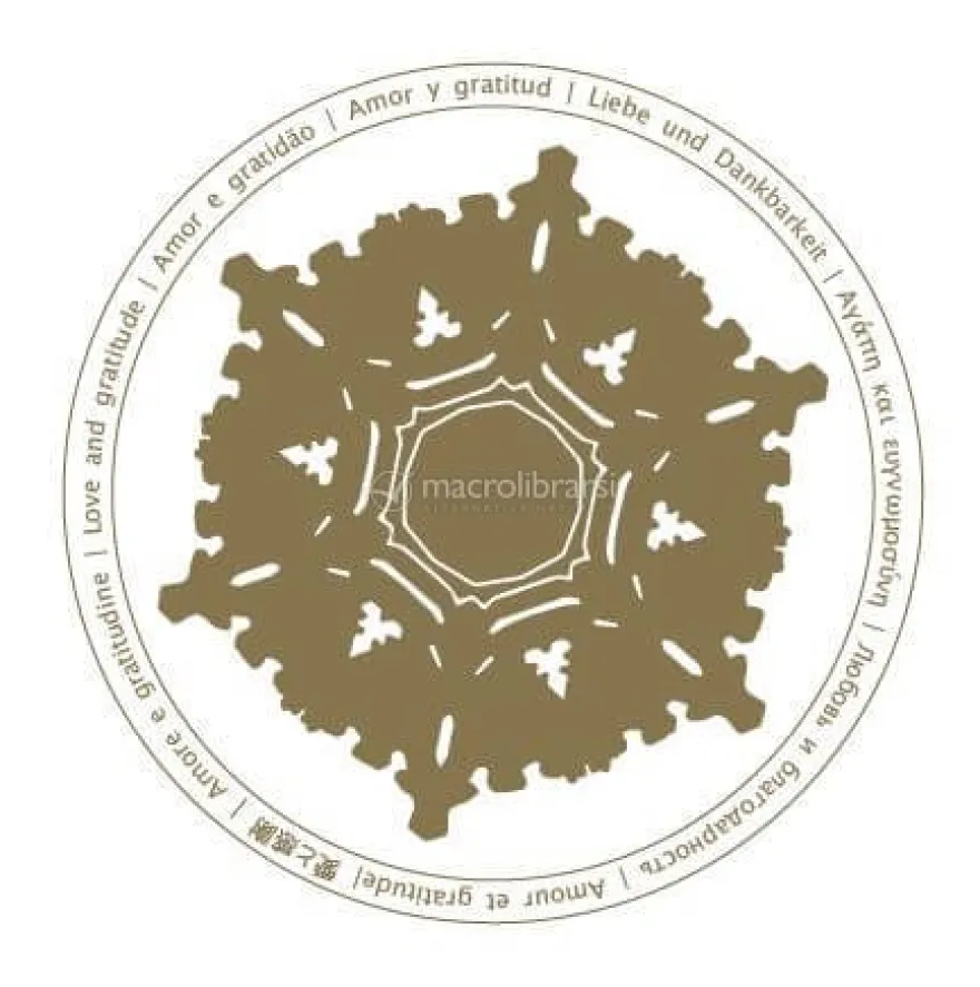 Adesivo per la Memoria dell'Acqua Amore e Gratitudine - Serie Crystal - Made in Italy
