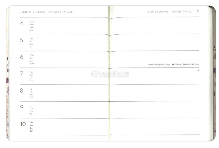 Agenda Settimanale Floral 2027