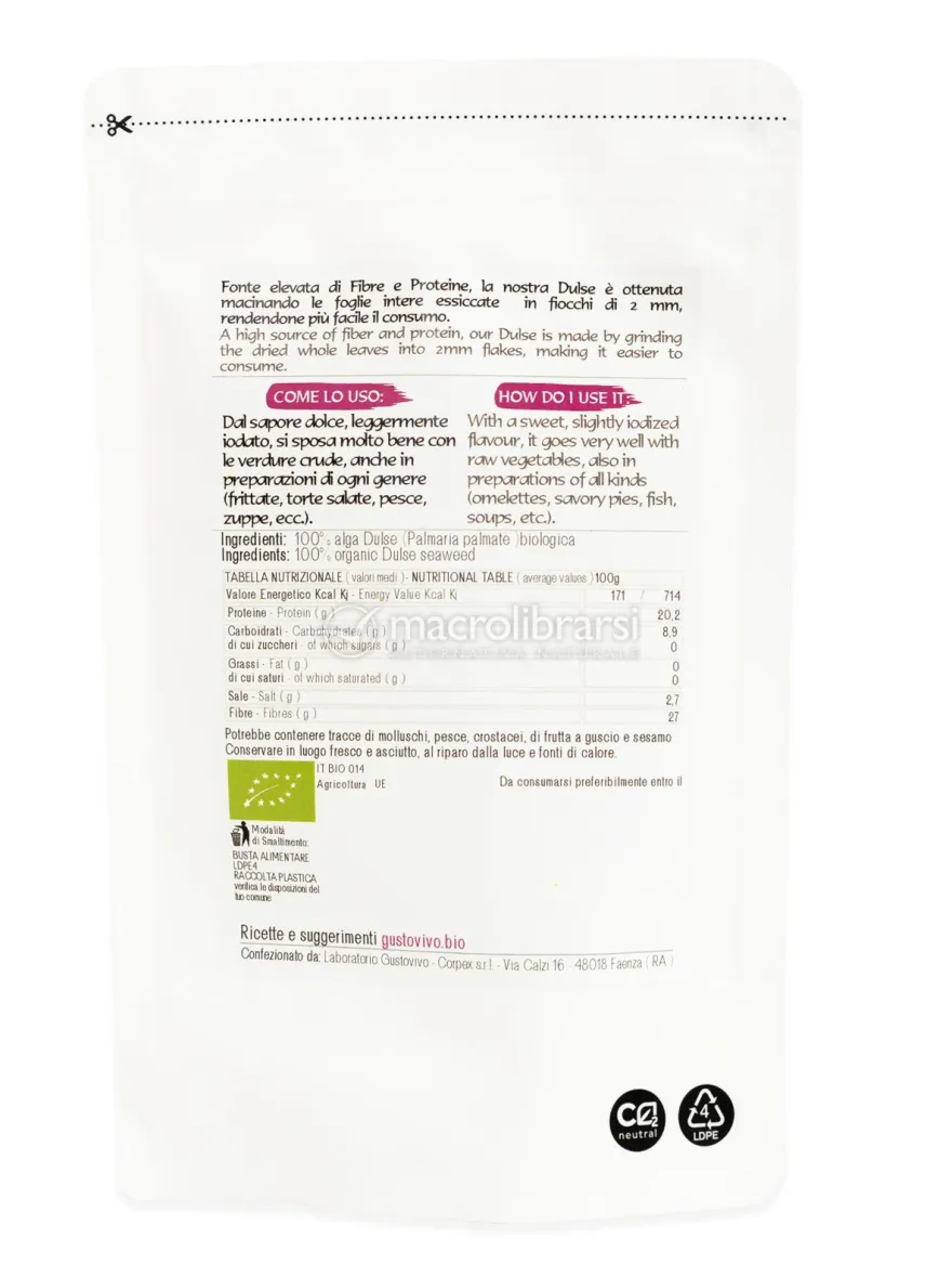 Alga Dulse Disidratata in Fiocchi Bio