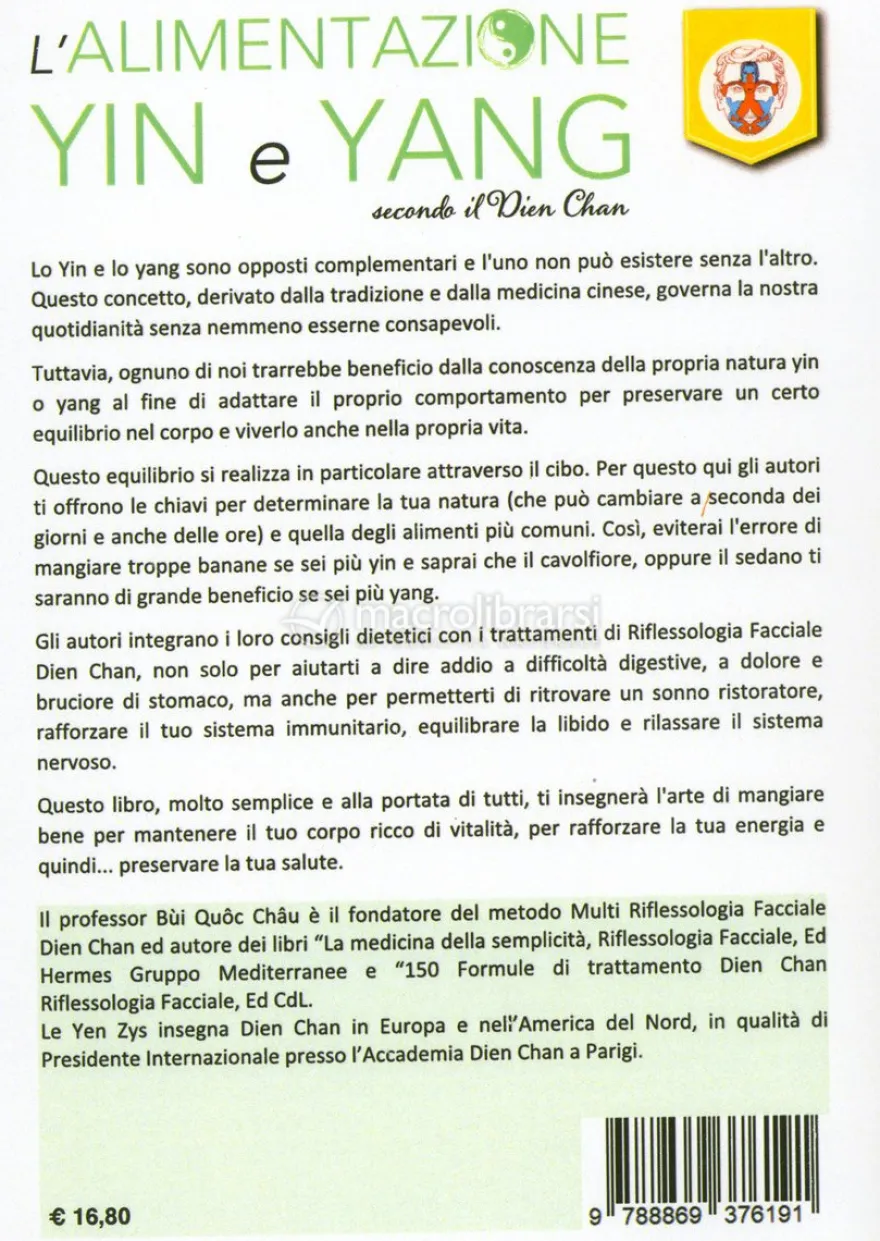 Alimentazione Yin Yang secondo il Dien Chan