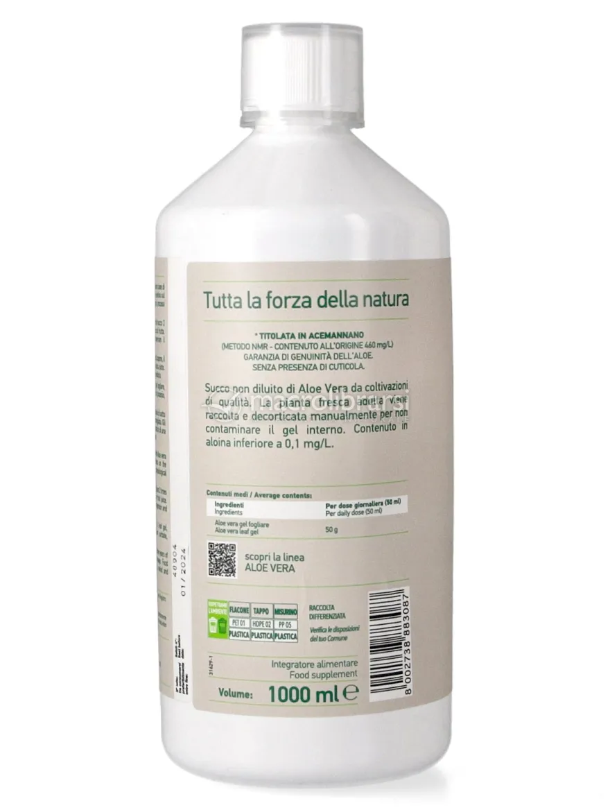 Aloe Vera con Gel Fogliare Puro da Bere