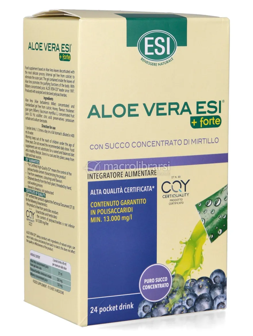 Aloe Vera ESI® +Forte con Mirtillo Pocket Drink