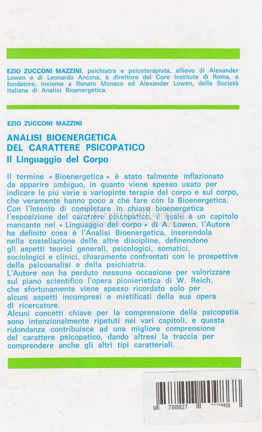 Analisi Bioenergetica del Carattere Psicopatico