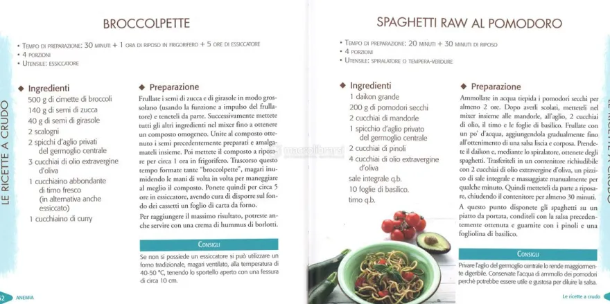 Anemia - Ricette Curative e Consigli Alimentari