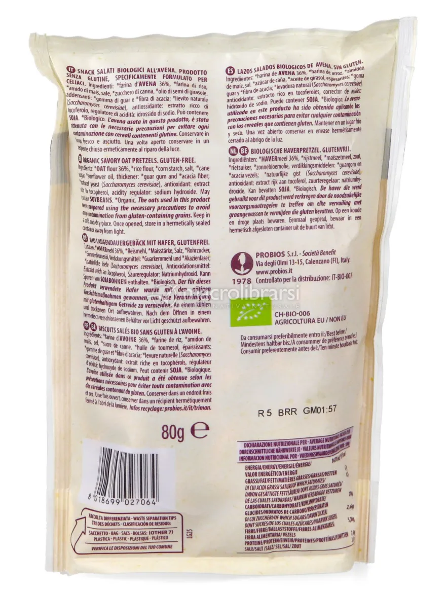 Aperi Brezel con Farina di Avena - Snack senza Glutine