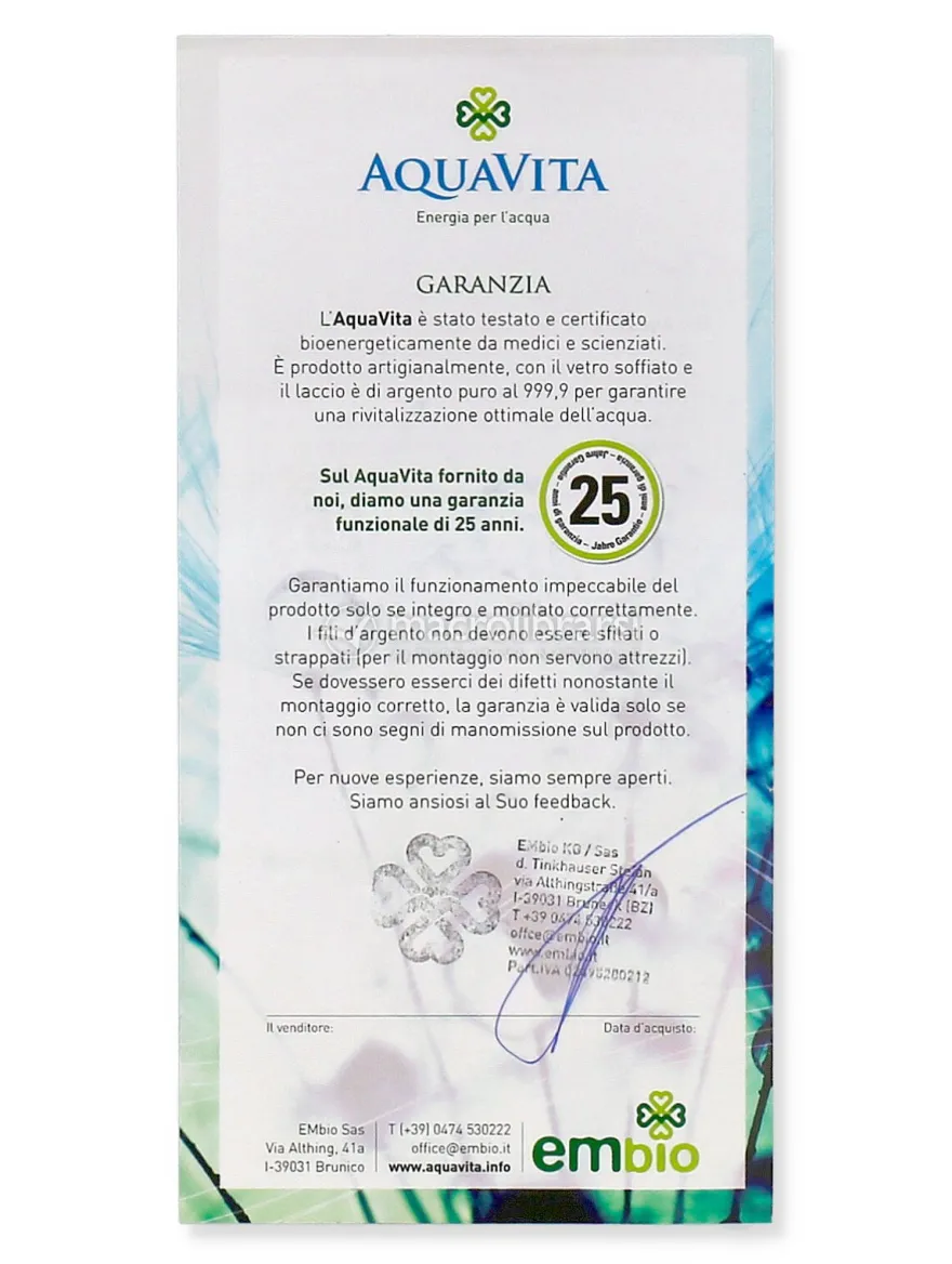 Aquavita - Vitalizzatore di Acqua