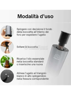 Aromaluxe - Diffusore di Oli Essenziali senza Acqua - Grigio