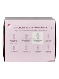 Assorbenti Notte in Cotone Bio con Ali - Flusso Abbondante