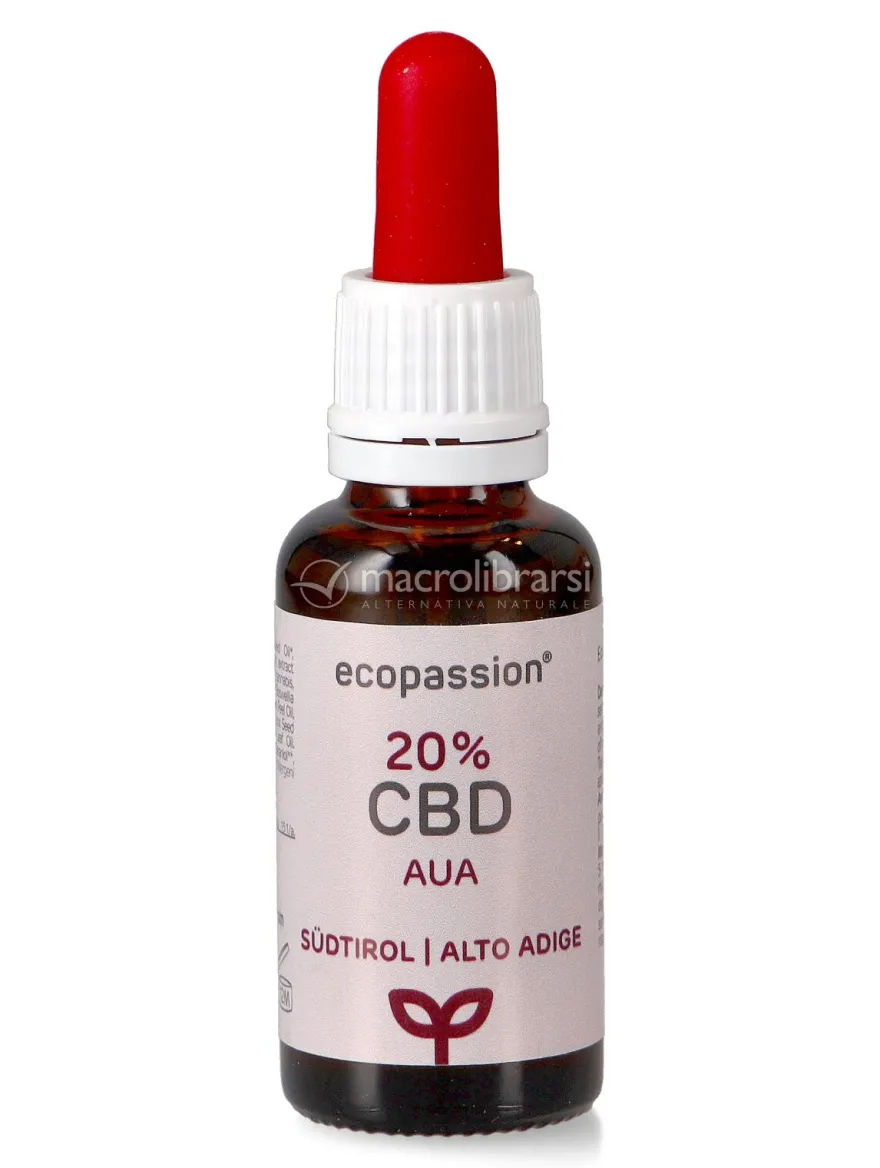 AUA 20 - 20% Cbd + Enotera, Boswellia, Tea Tree e Limone - 30 ml