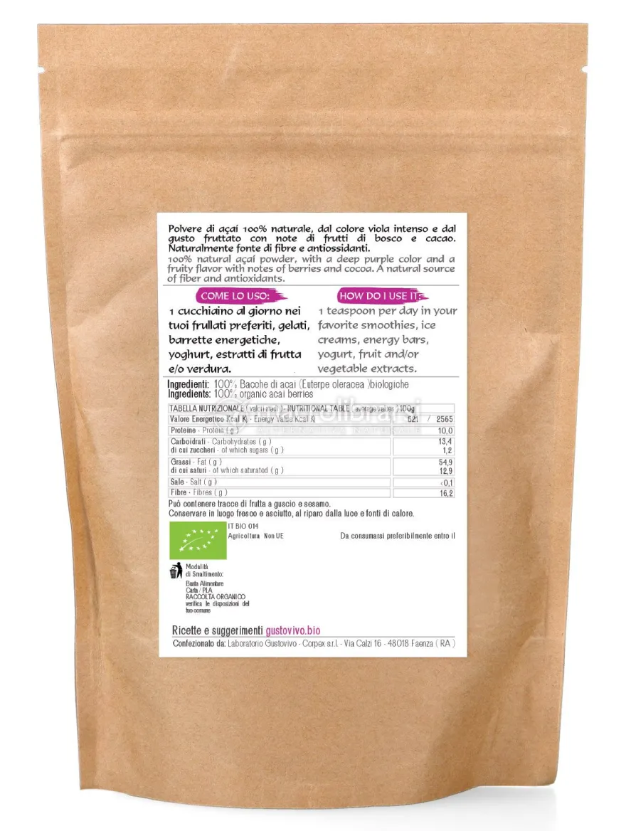 Bacche di Acai in Polvere Biologica - 50 g