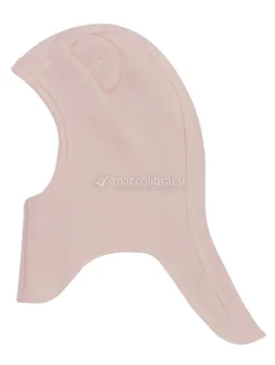 Balaclava in Lana Merino e Seta con Orecchie Teddy - Light Pink - Size 40/42