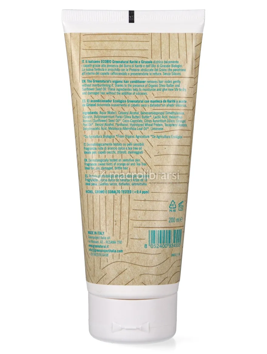 Balsamo Nutriente e Districante con Karité e Girasole - 200 ml