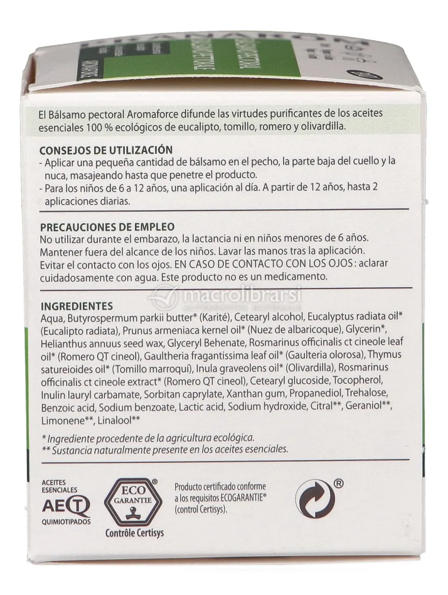 Balsamo Pettorale con Olio Essenziale di Eucalipto - Aromaforce