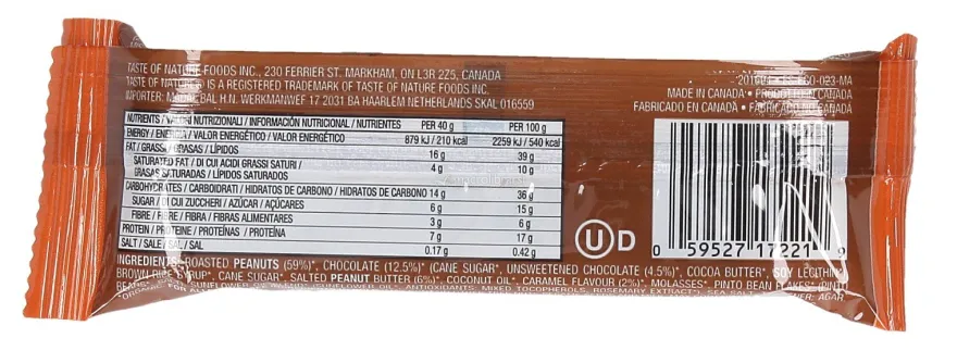 Barretta Dark Chocolate alle Arachidi e Caramello
