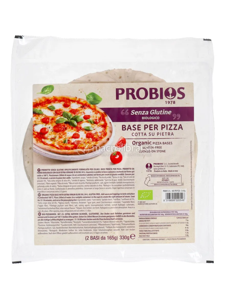 2 Basi per Pizza Senza Glutine