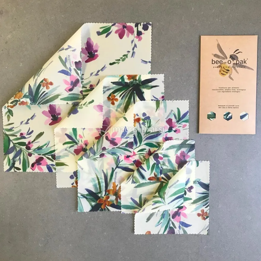 Beeopak Family Pak - Packaging con Cera d'Api per Conservare il Cibo