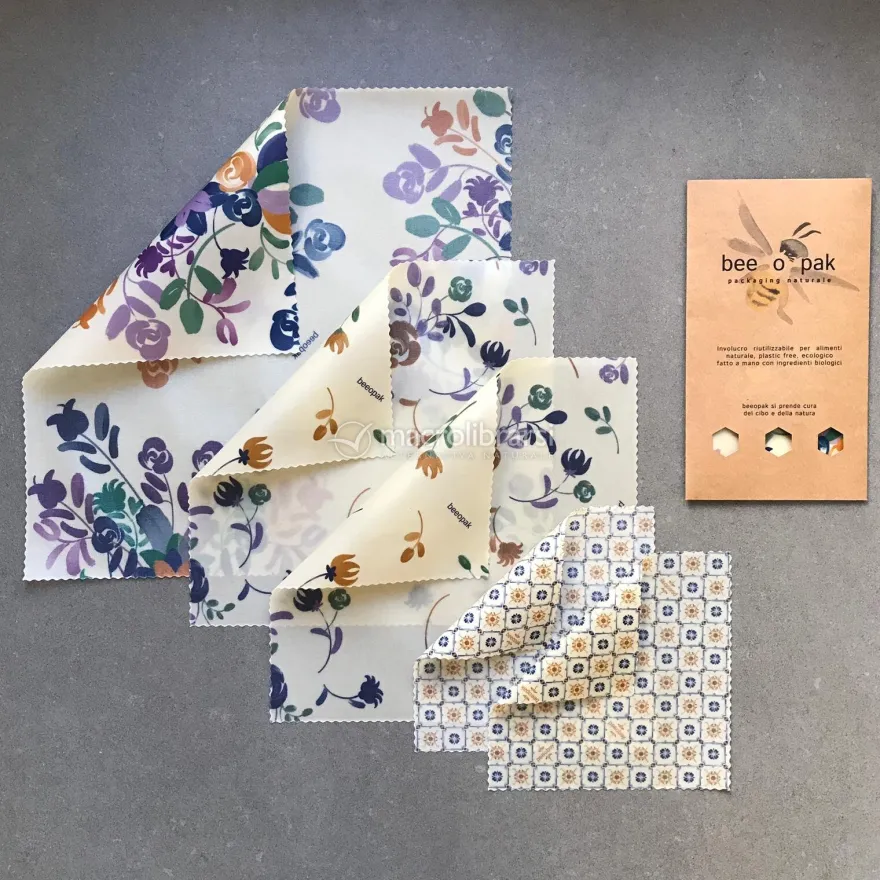 Beeopak Family Pak - Packaging con Cera d'Api per Conservare il Cibo