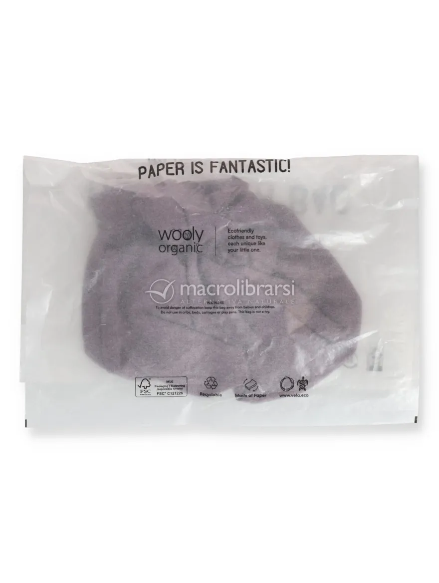 Berretto a Turbante con Volant - Black Plum - Baby