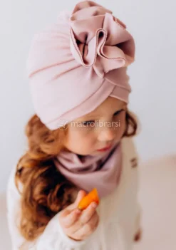 Berretto a Turbante con Volant - Pink Sand - Baby