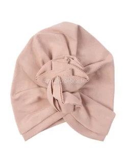 Berretto a Turbante con Volant - Pink Sand - Baby