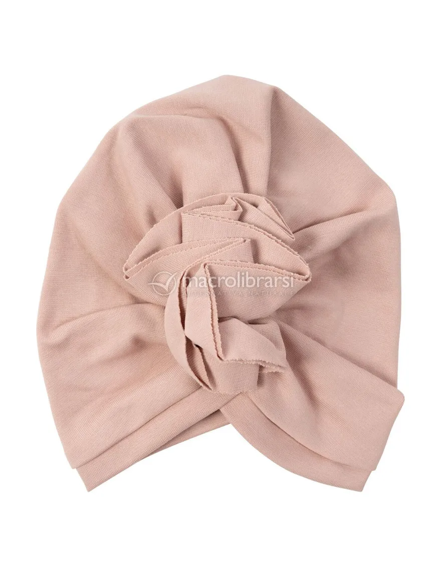 Berretto a Turbante con Volant - Pink Sand - Baby