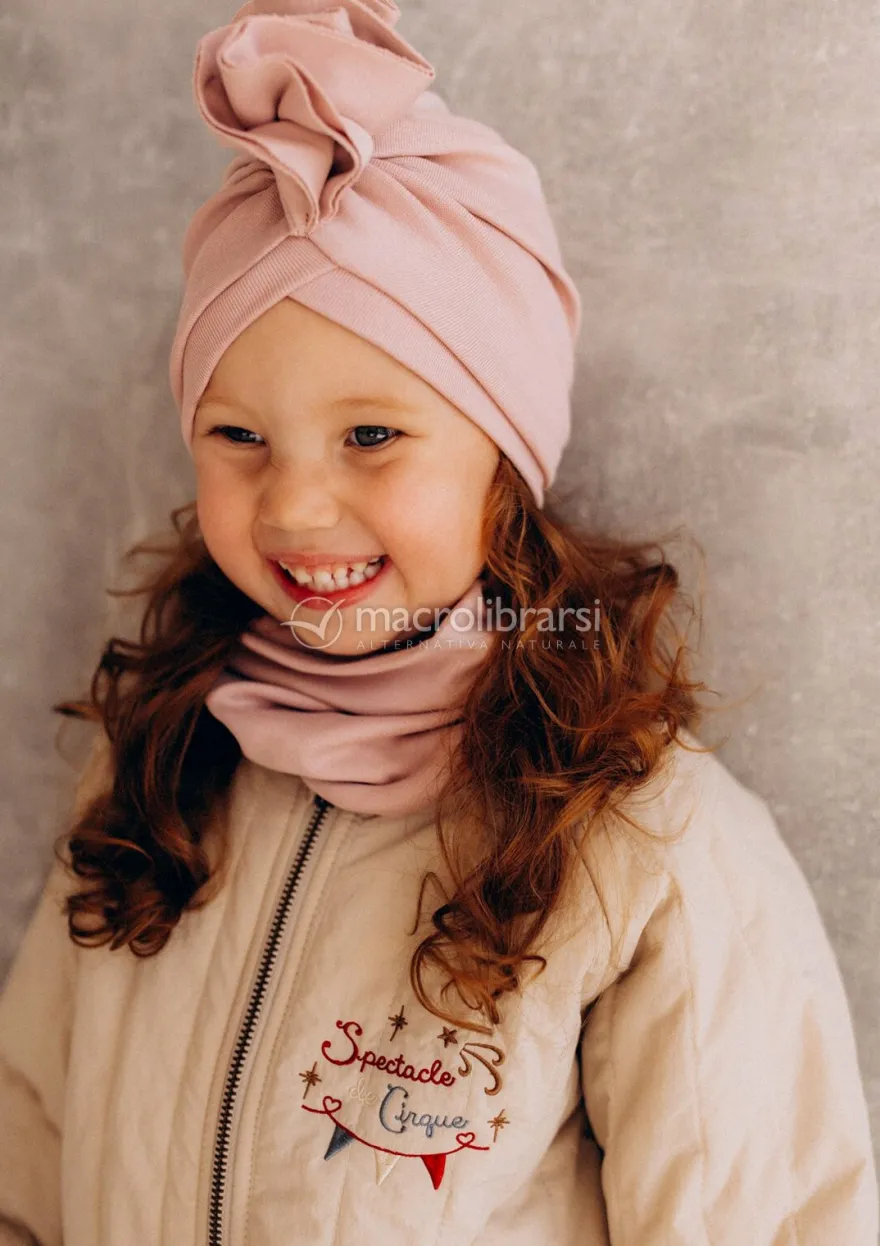 Berretto a Turbante con Volant - Rosewood - Baby