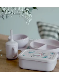 Bicchiere in Silicone con Cannuccia - Unicorno