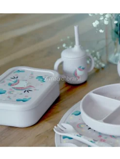 Bicchiere in Silicone con Cannuccia - Unicorno