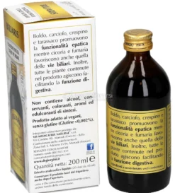 Biliaris - Integratore di Boldo, Carciofo, Crespino e Tarassaco - Estratto Analcolico Liquido