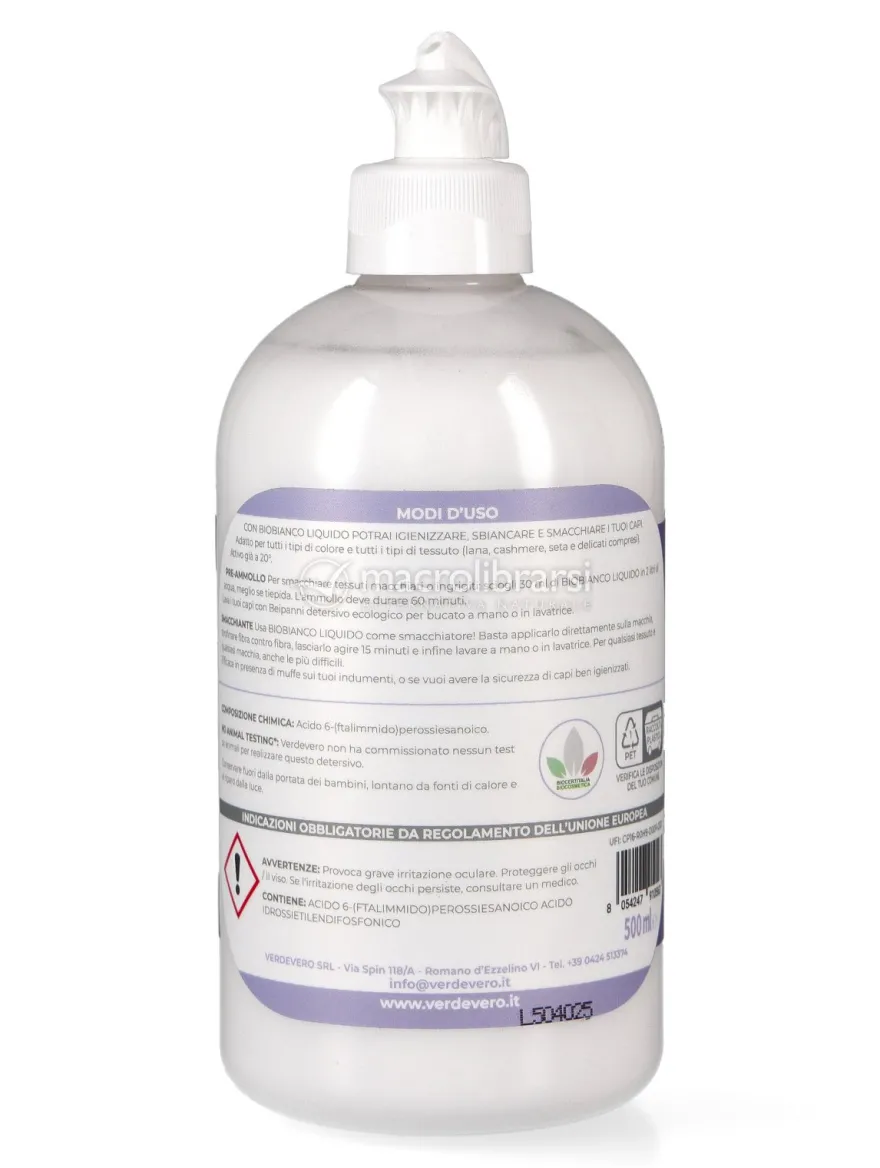 Biobianco Liquido - Sbiancante Bucato Naturale
