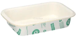 BioContenitori Natural in Carta senza Coperchio - 2/3 Porzioni - 3 Contenitori