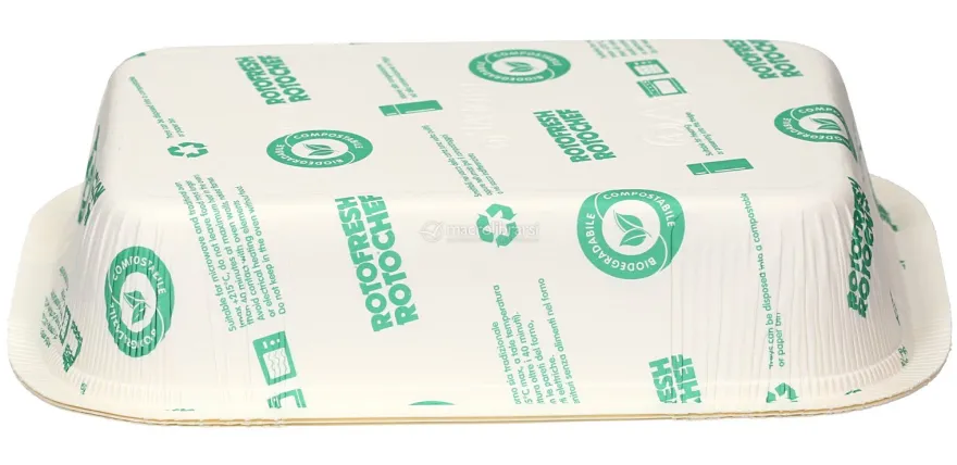 BioContenitori Natural in Carta senza Coperchio - 2/3 Porzioni - 3 Contenitori