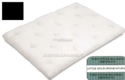 Bio Futon Cotone - Lattice Nero 120 x 190 cm