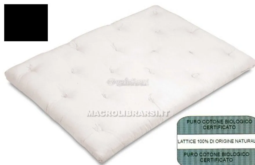 Bio Futon Cotone - Lattice Nero 120 x 190 cm