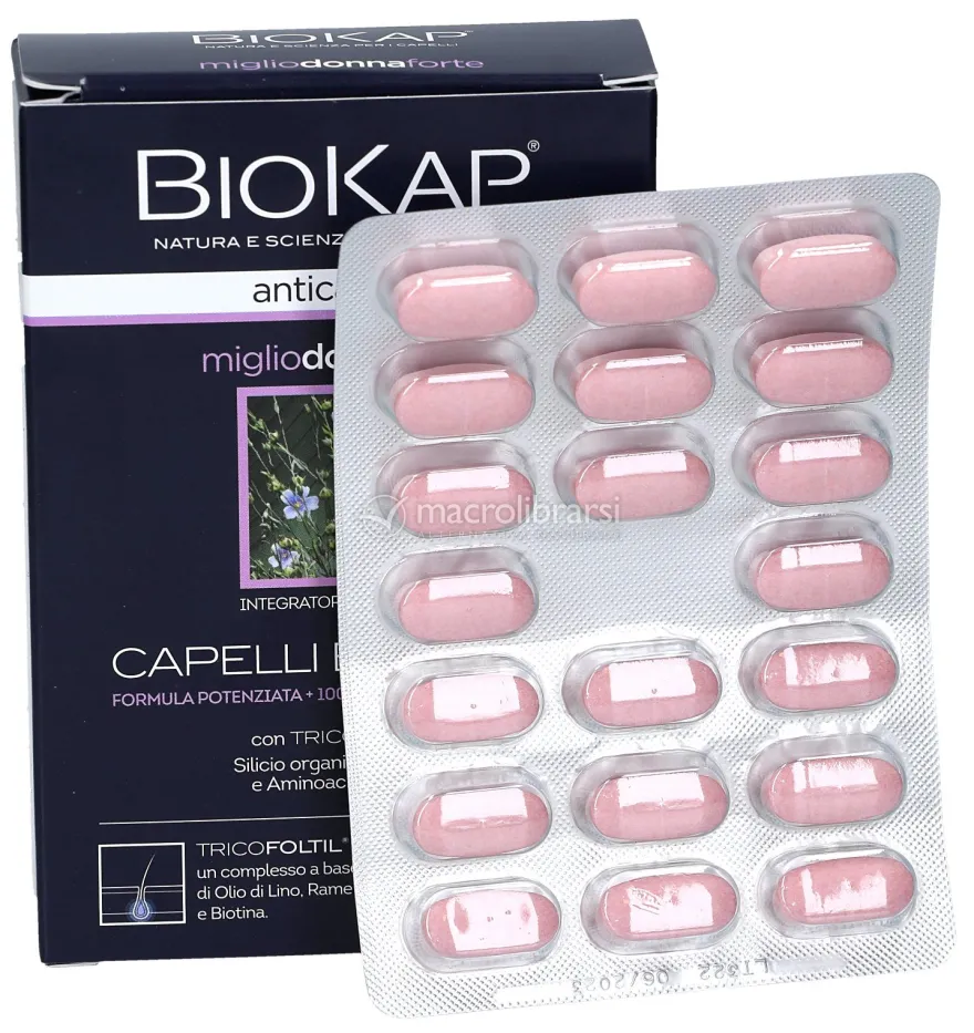 BioKap Anticaduta - Capelli e Unghie - Integratore Miglio Donna in Compresse