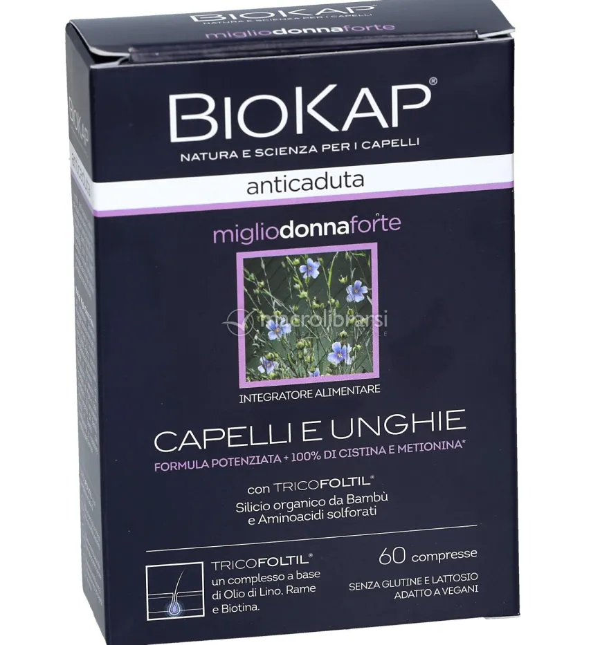 BioKap Anticaduta - Capelli e Unghie - Integratore Miglio Donna in Compresse