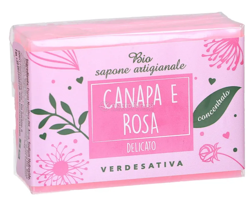 Bio Sapone Artigianale Canapa e Rosa