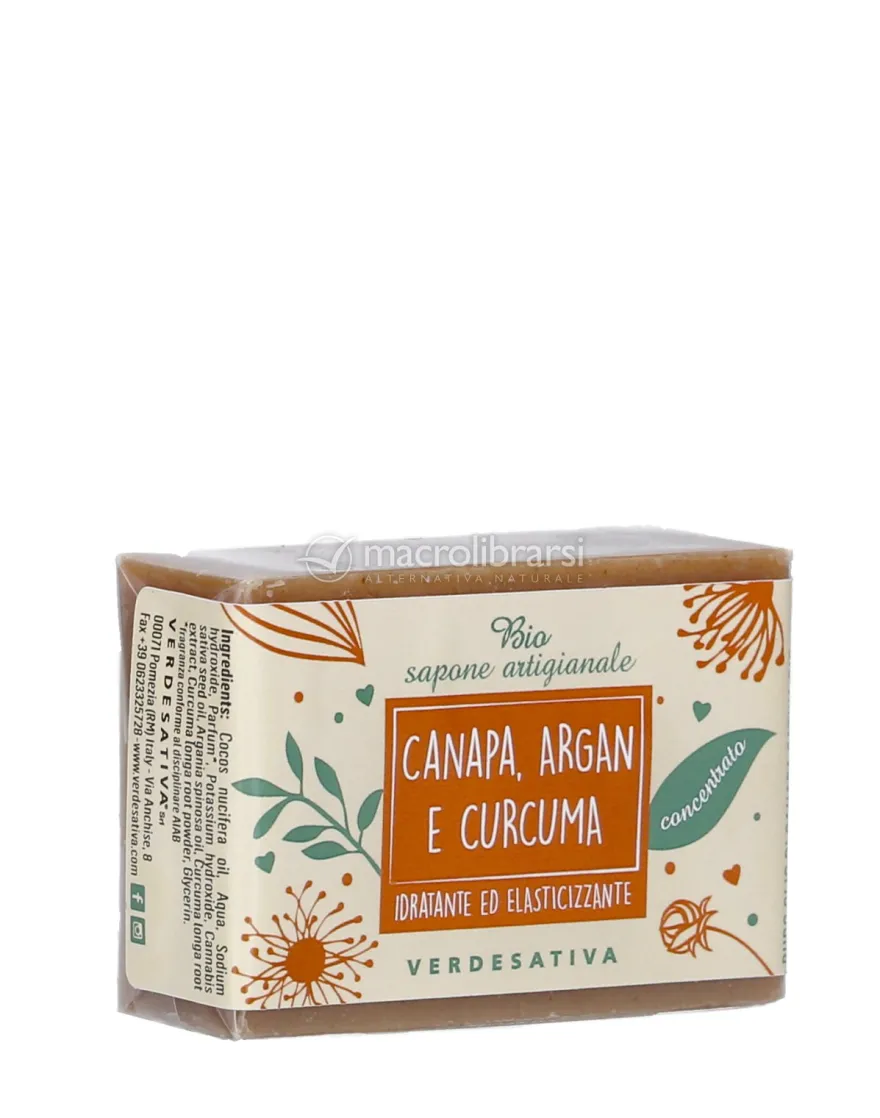 Bio Sapone Artigianale Canapa, Argan e Curcuma