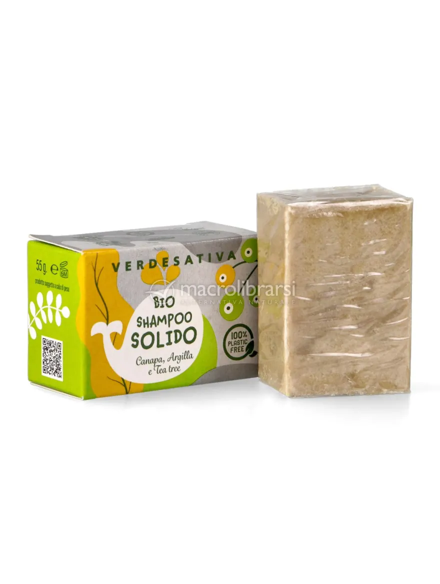 Bio Shampoo Solido - Canapa, Argilla e Tea Tree