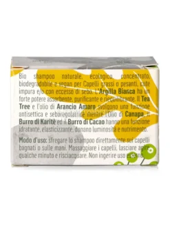 Bio Shampoo Solido - Canapa, Argilla e Tea Tree