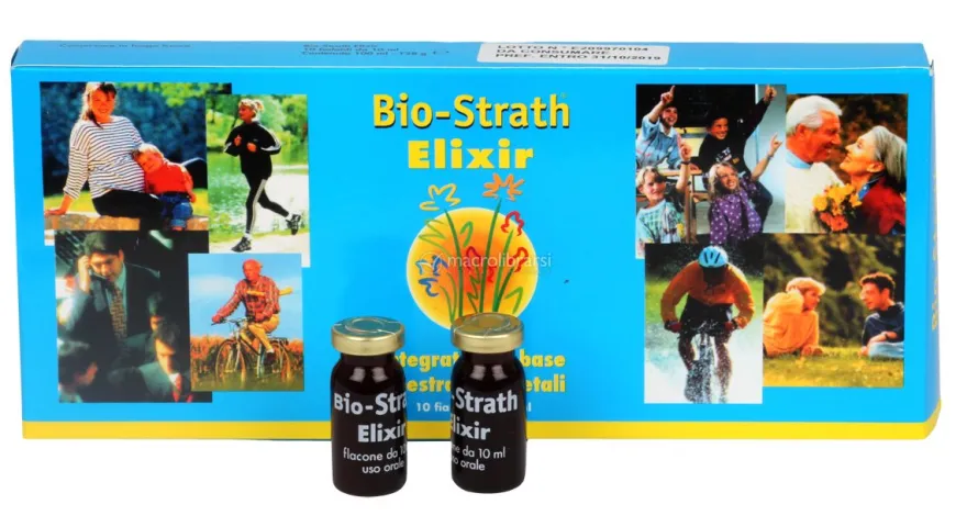 Bio Strath Elixir - Integratore a base di Estratti vegetali - 10 Fialoidi da 10 ml
