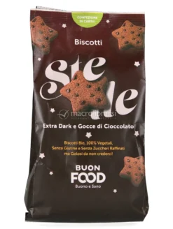 Biscotti al Cacao e Gocce di Cioccolato Bio "Stelle Dark"