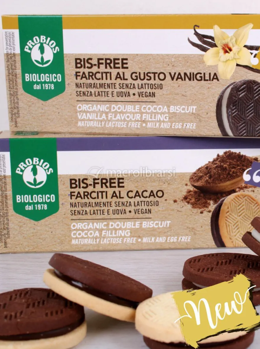 Biscotti Bis-Free Farciti al Gusto Vaniglia Bio