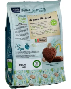 Biscotti Cuori di Mais e Riso al Cacao