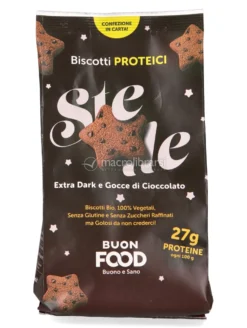 Biscotti Proteici al Cacao e Gocce di Cioccolato Bio 