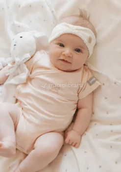 Body a Mezza Manica Bimba con Apertura Davanti - Rosa - 0/1m
