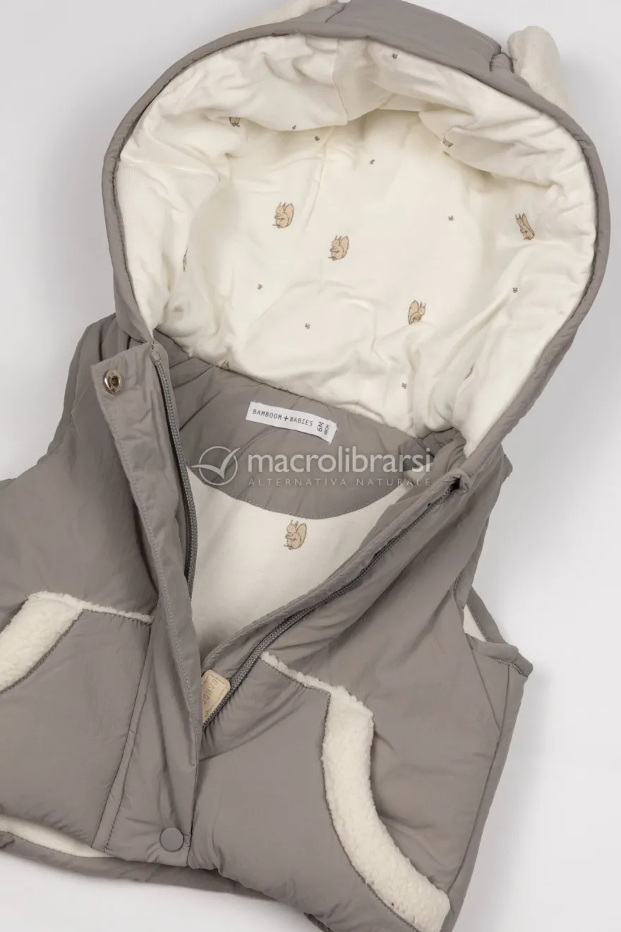 Body Warmer Bamboom - Gilet Smanicato Bimbo - Wet Grey - 9/12m